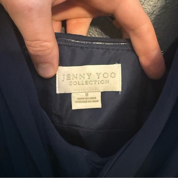 Jenny Yoo Navy Blue Mira Convertible Dress Size 8 - Picture 5 of 8